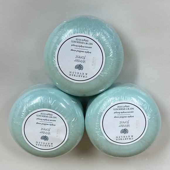Crabtree & Evelyn Winter Forest Soap Set 3 Triple Milled Soap 3.5 oz - Picture 1 of 3